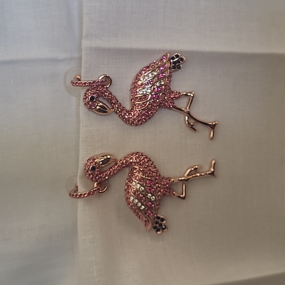 Flamingo pierced earrings
